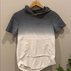 Boys ombré hooded shirt Size M 8/10